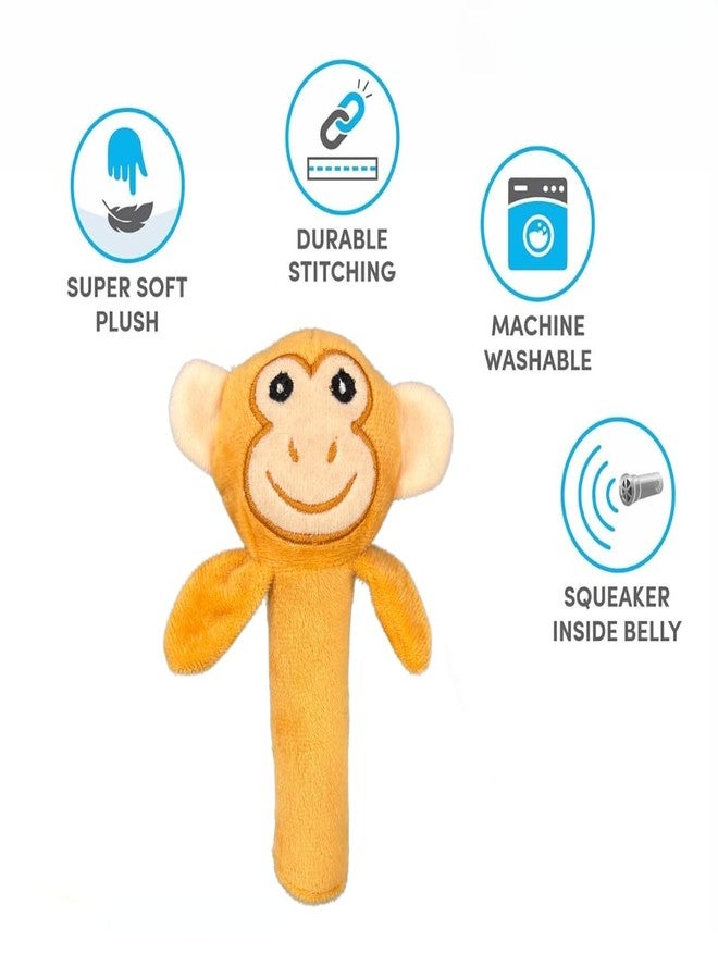 Stuff Tree لعبة خشخيشة وجه قرد قطيفة لطيفة من ستاف تري (15 سم) | لعبة محشوة لطيفة أو هدية عيد ميلاد أو عيد الحب للأطفال (بنات وأولاد) | لعبة ناعمة (بني) - Image 5